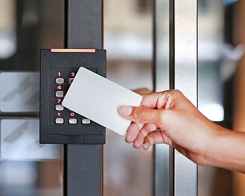 Magnetic lock installed to metal skinned door