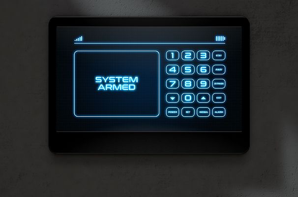 Illuminated alarm keypad