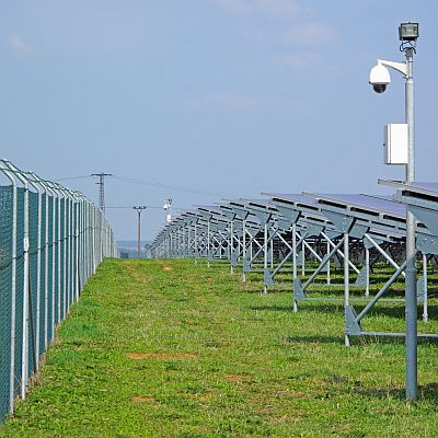 CCTV covering solar farm fenceline